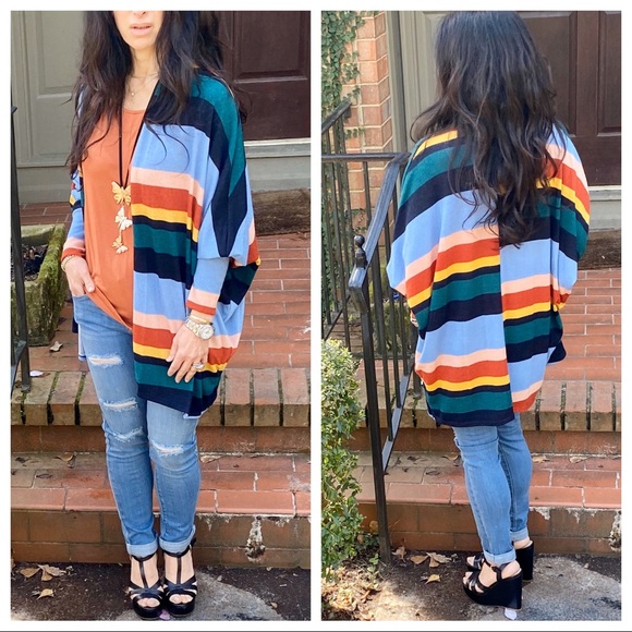 ✨LAST ONE✨Kimono color block open cardigan - Picture 9 of 9
